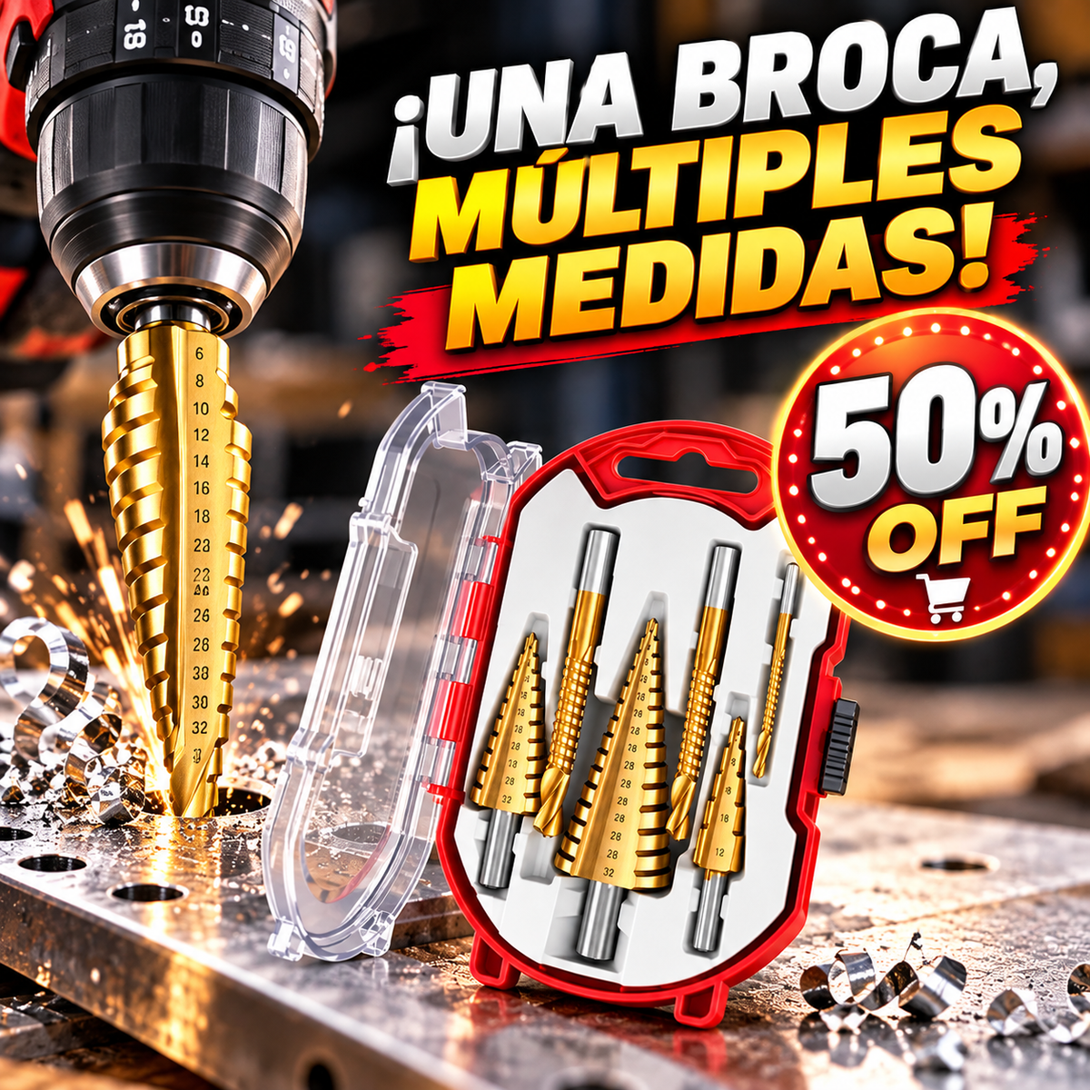 Set de Brocas Escalonadas 6PCS