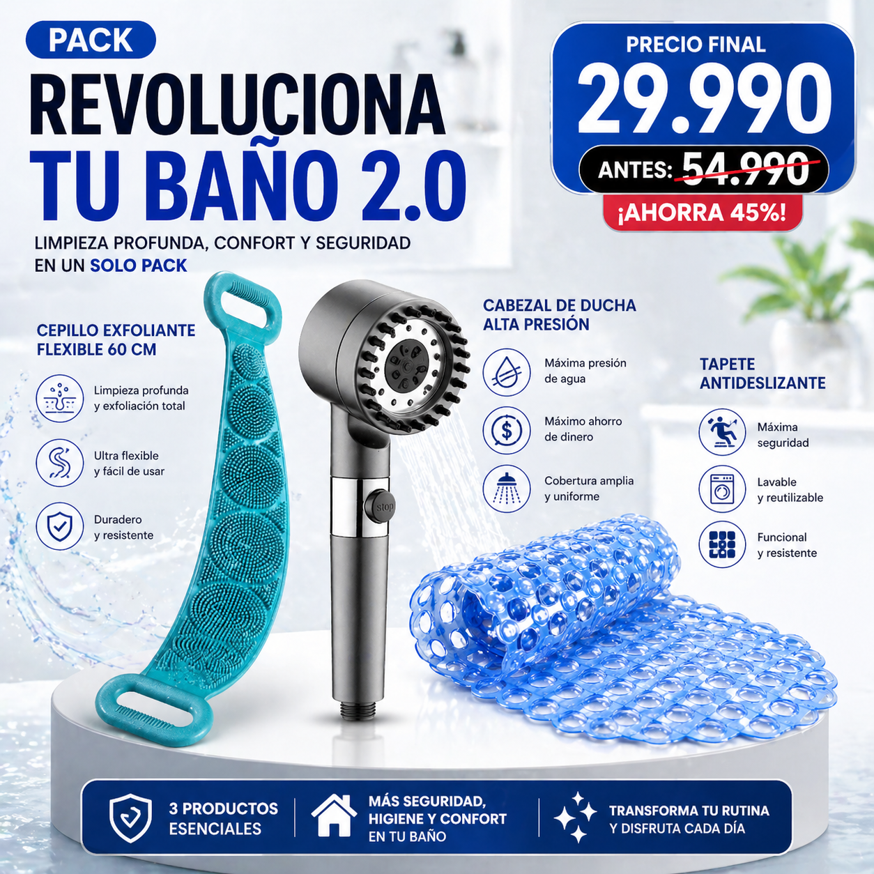 Pack Ducha Total 3 en 1