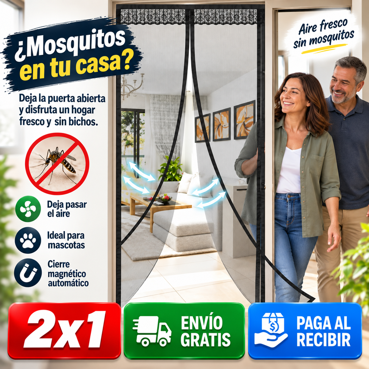 Malla Mosquitera con Imanes Promoción 2x1