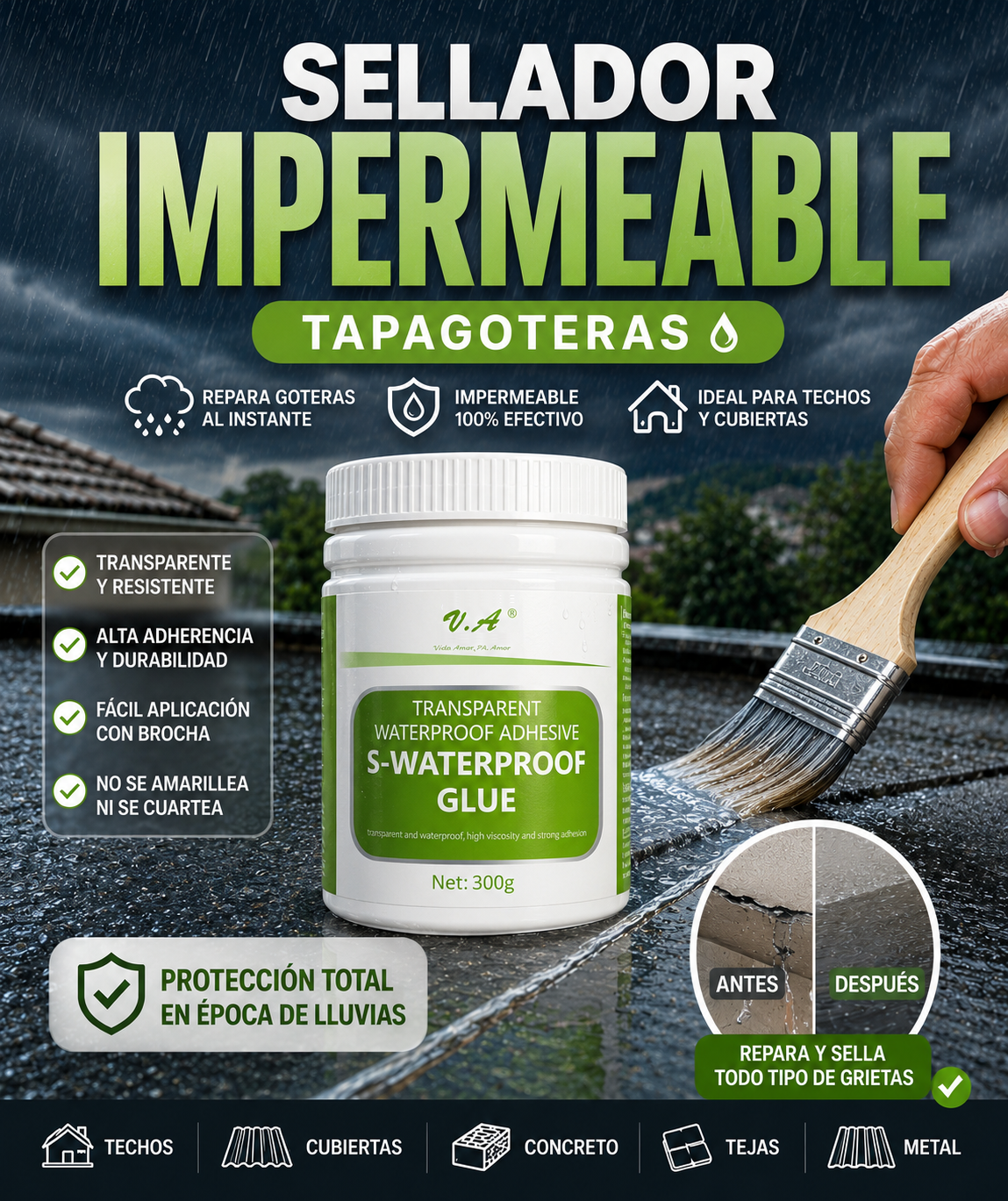 Pack Sellador Impermeable Transparente