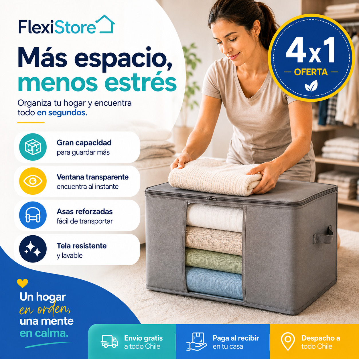 Organizador ropa ahorra espacio