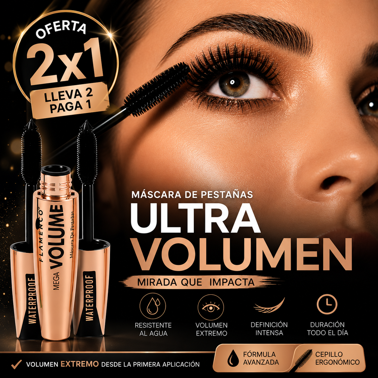 MegaVolume™ Mascara de Pestañas Viral