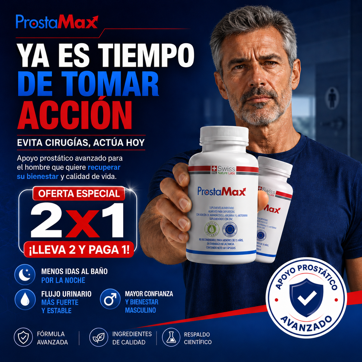 Prostamax™ Tratamiento Prostático Oferta 2x1