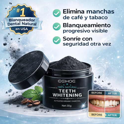 Polvo Carbón Blanqueador Dientes