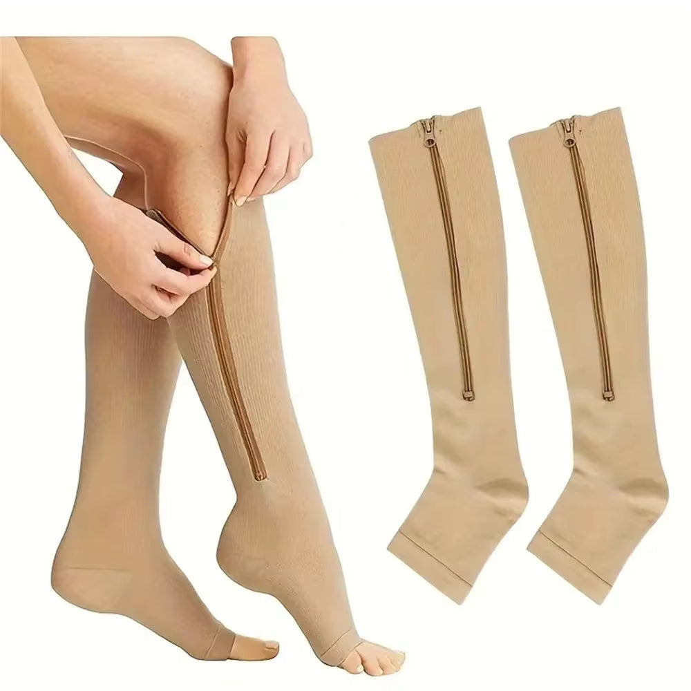 Calcetines con Cierre - Alivia Varices, Hinchazón y Pesadez