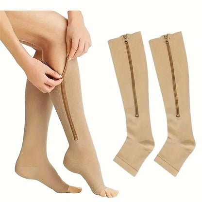 Calcetines con Cierre - Alivia Varices, Hinchazón y Pesadez